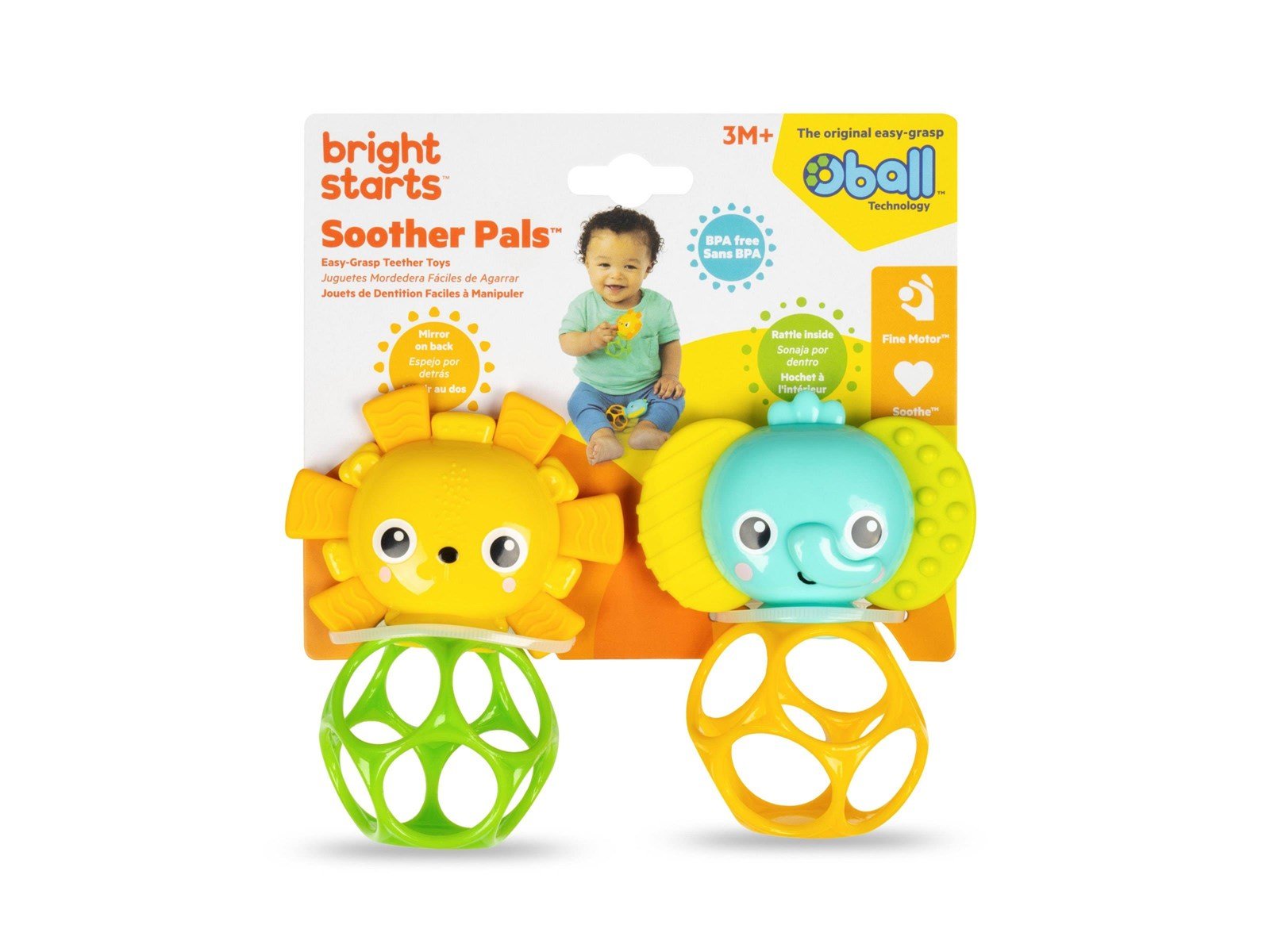Bright Starts Character Oball Teether 2pk