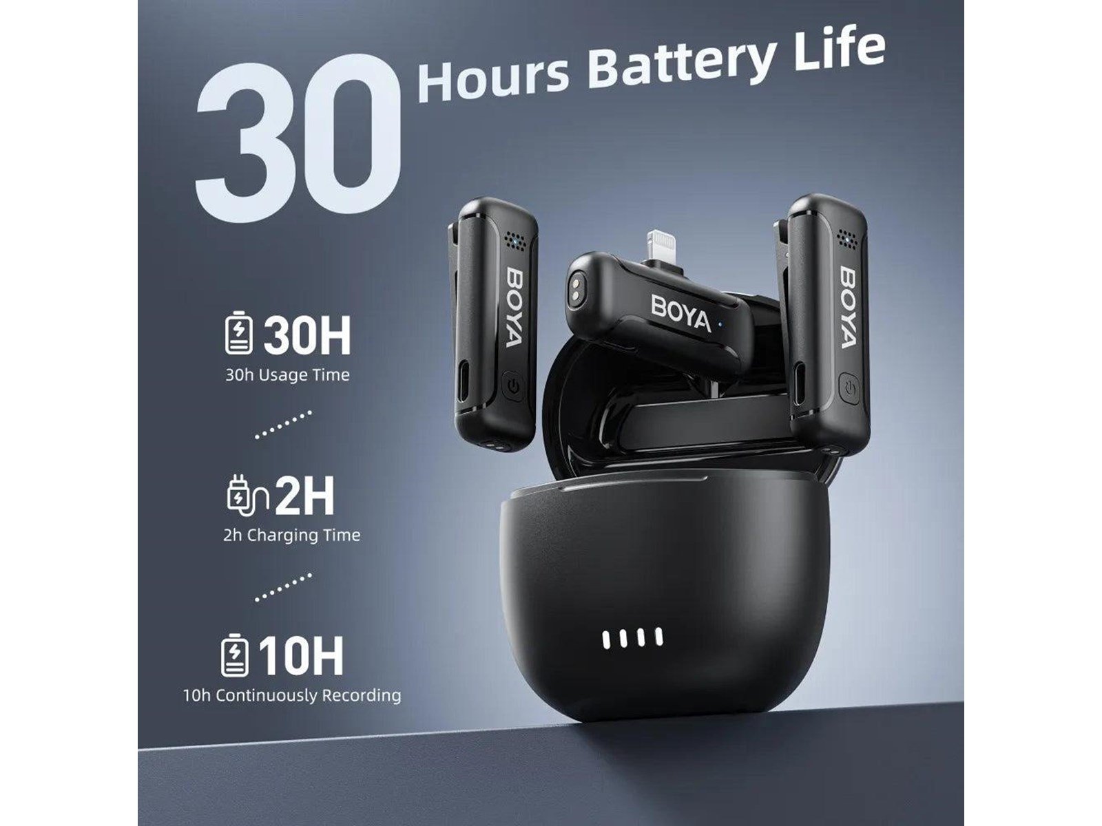 BOYA Wireless 2.4GHz Microphone x2 BY-WM3T-D2 Lightning