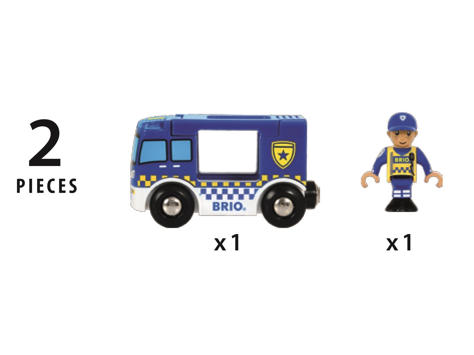 Brio Polizeiwagen mit Licht und Sound
