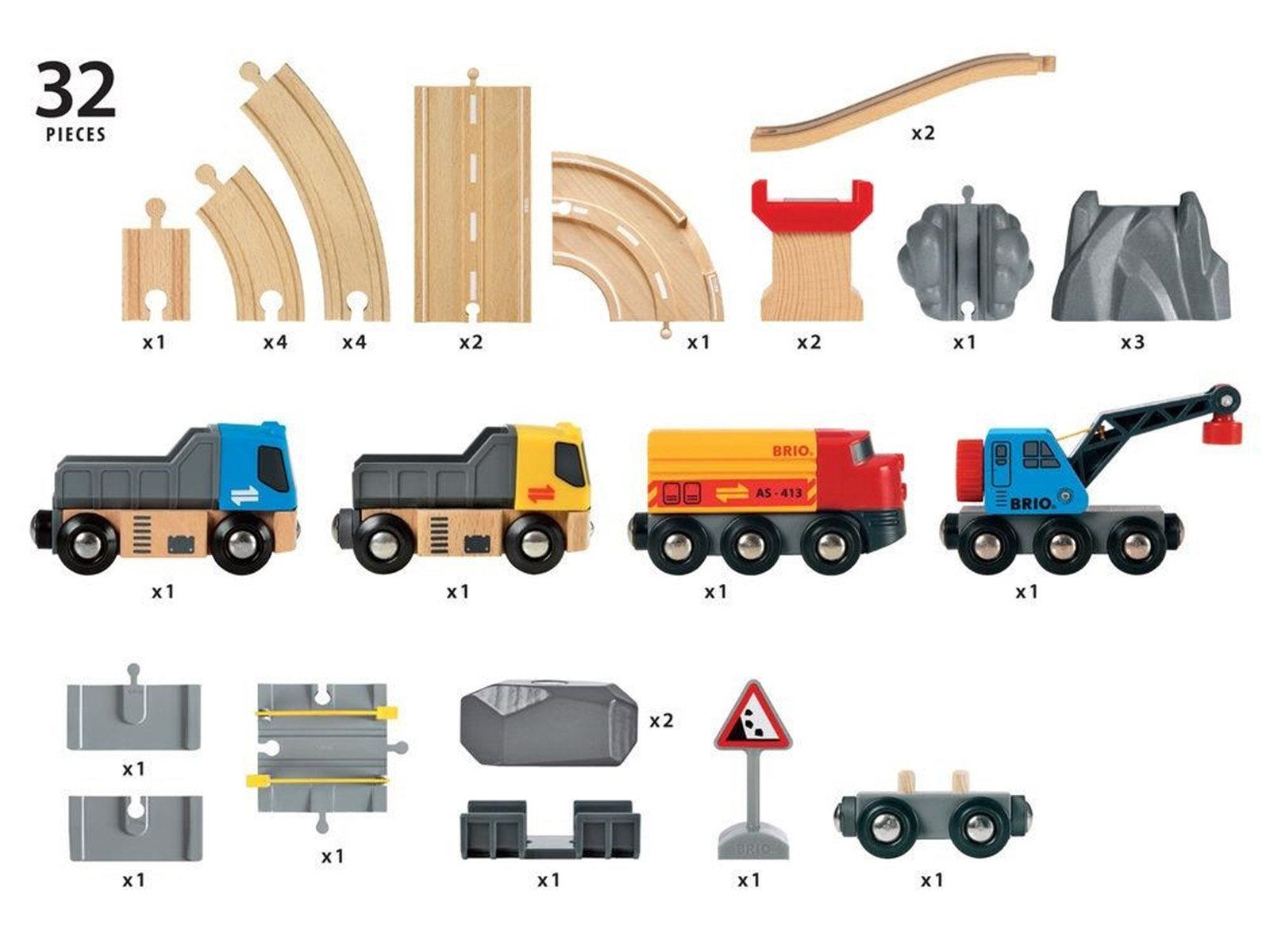 Brio Straßen & Schienen Steinverlade Set