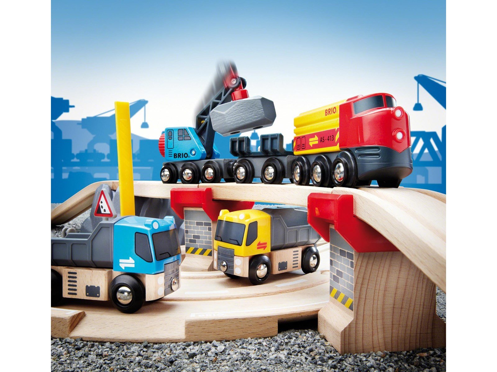Brio Straßen & Schienen Steinverlade Set