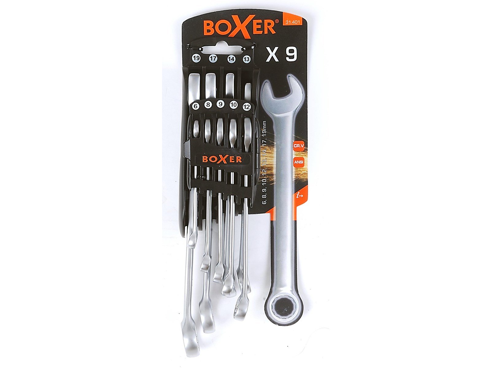 Boxer Combination wrench set 9 pieces