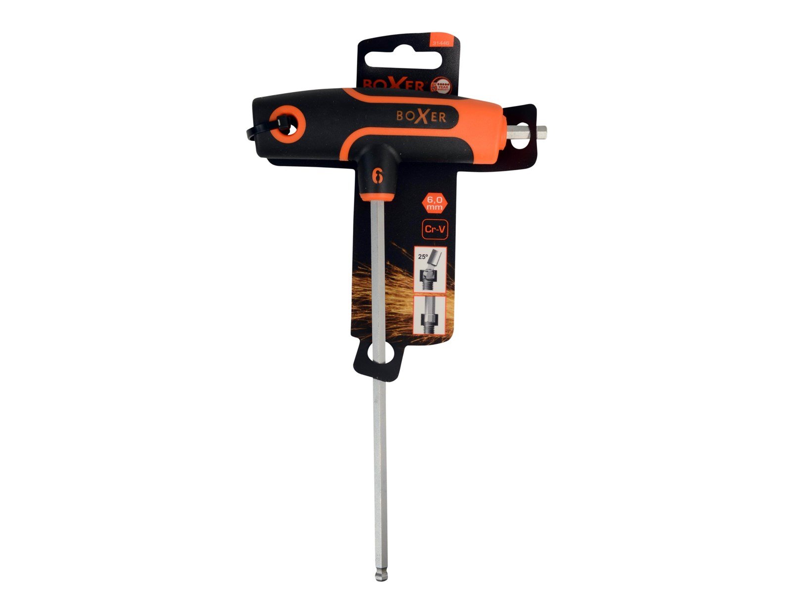 Boxer T-handle ball end hex key – 6.0 mm