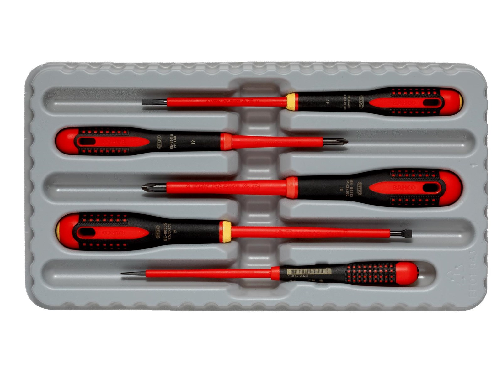BAHCO Ergo Electrician Screwdriver set 5-piece Slot Phillips