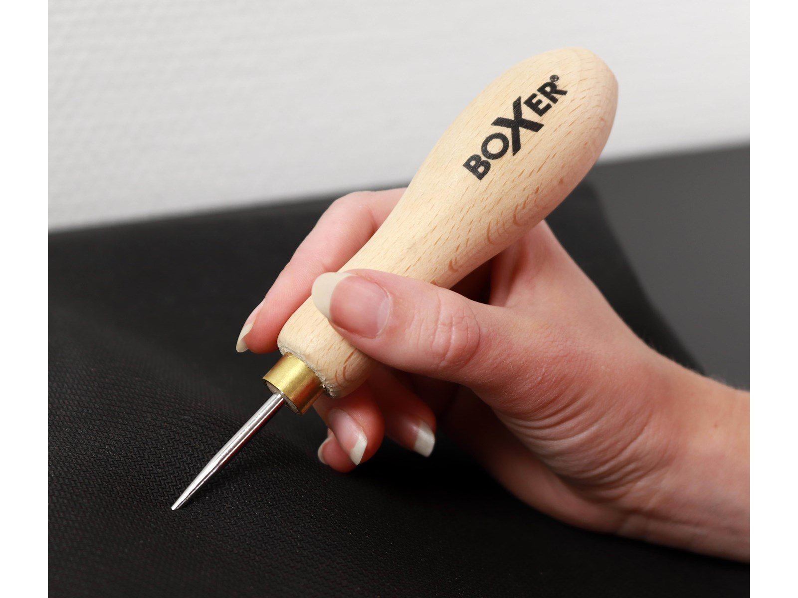 Boxer Awl with wooden handle
