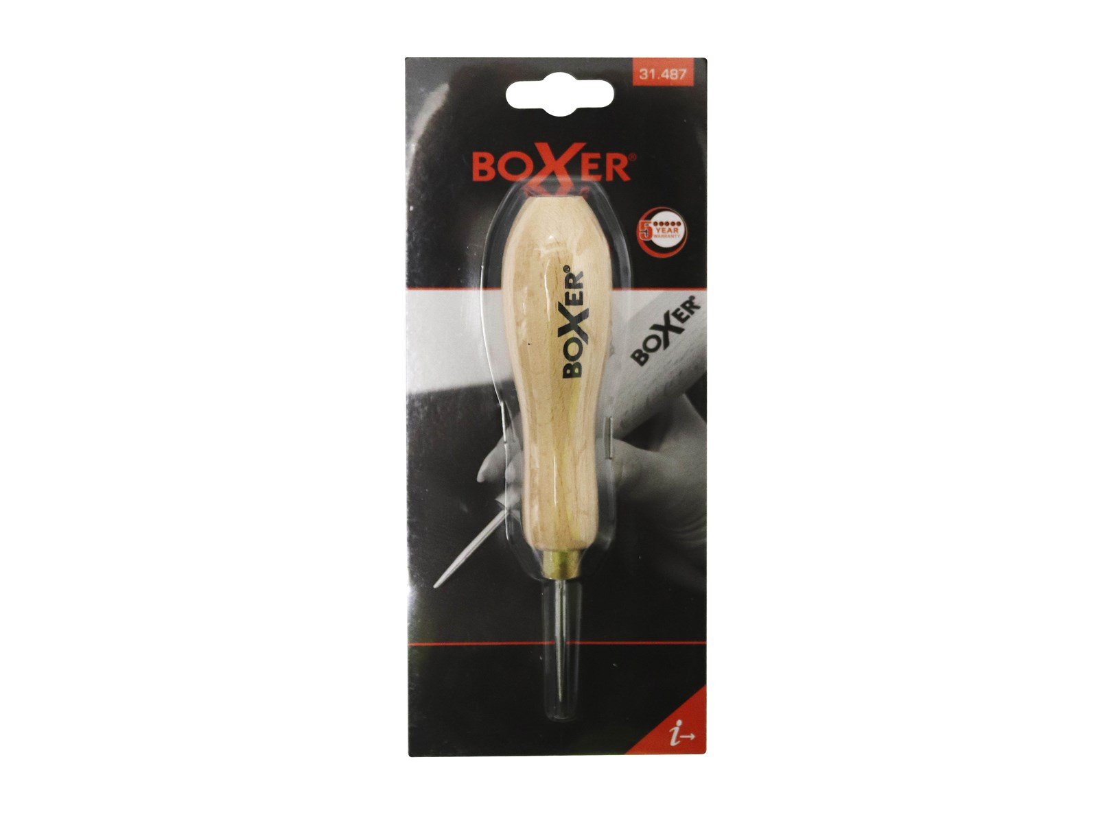 Boxer Awl with wooden handle