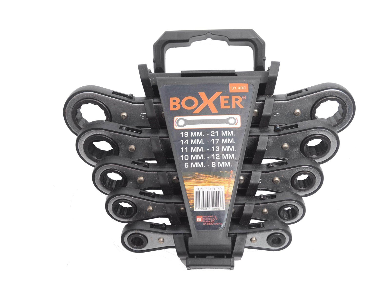 Boxer Combination wrench set with ratchet - double