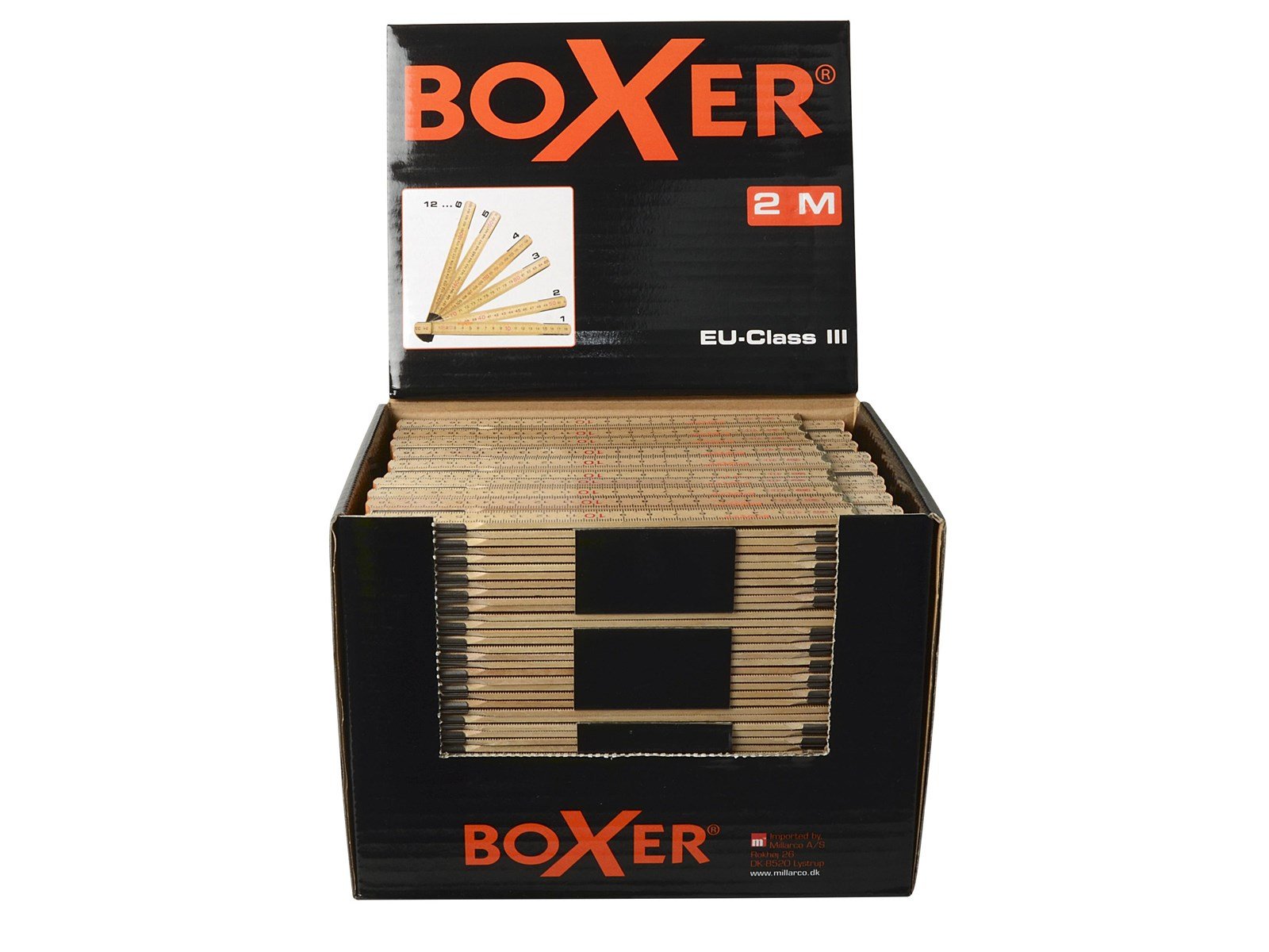 Boxer Folding ruler in wood 2 m.