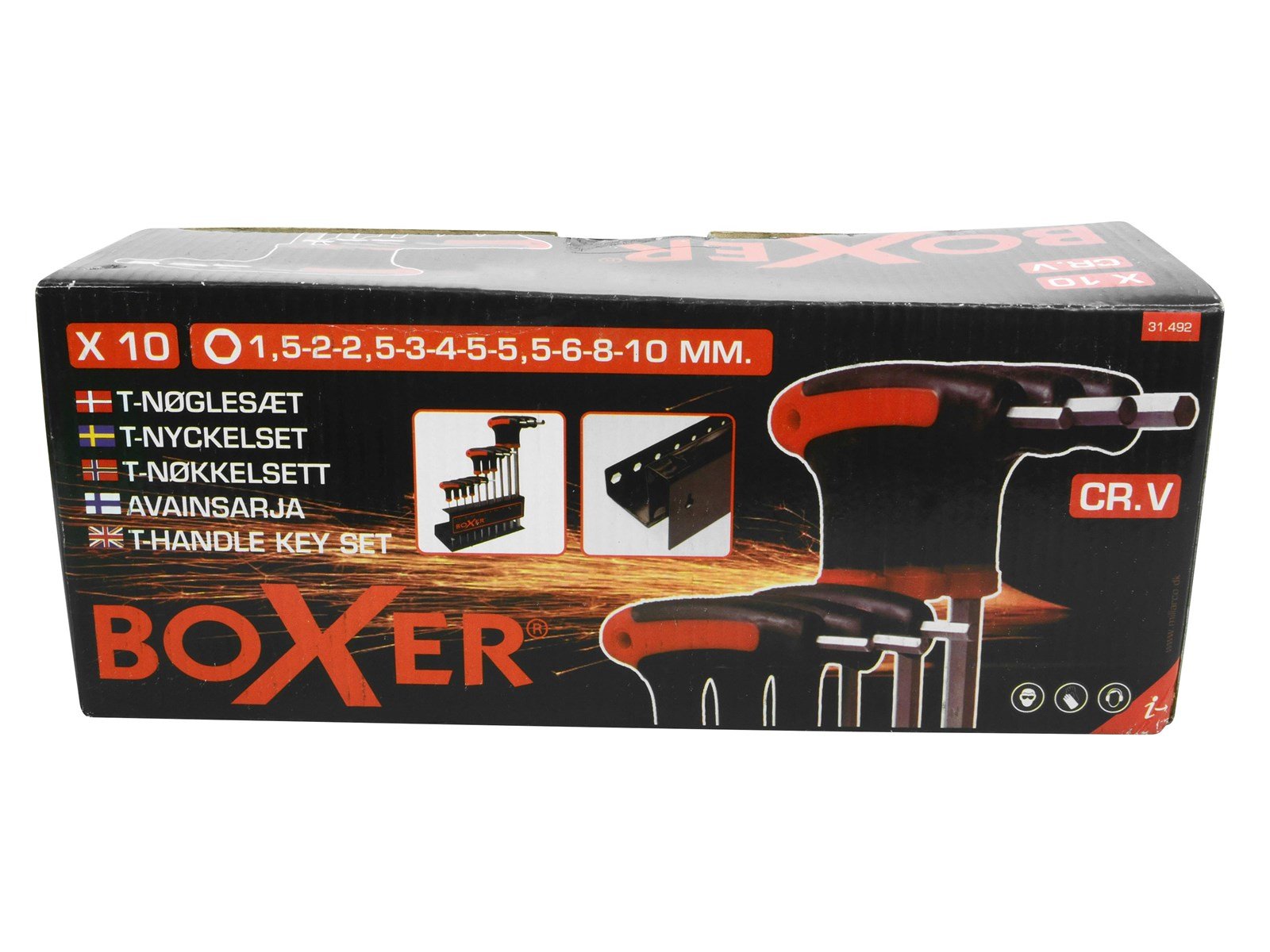 Boxer Allen key T-key set 10 sizes