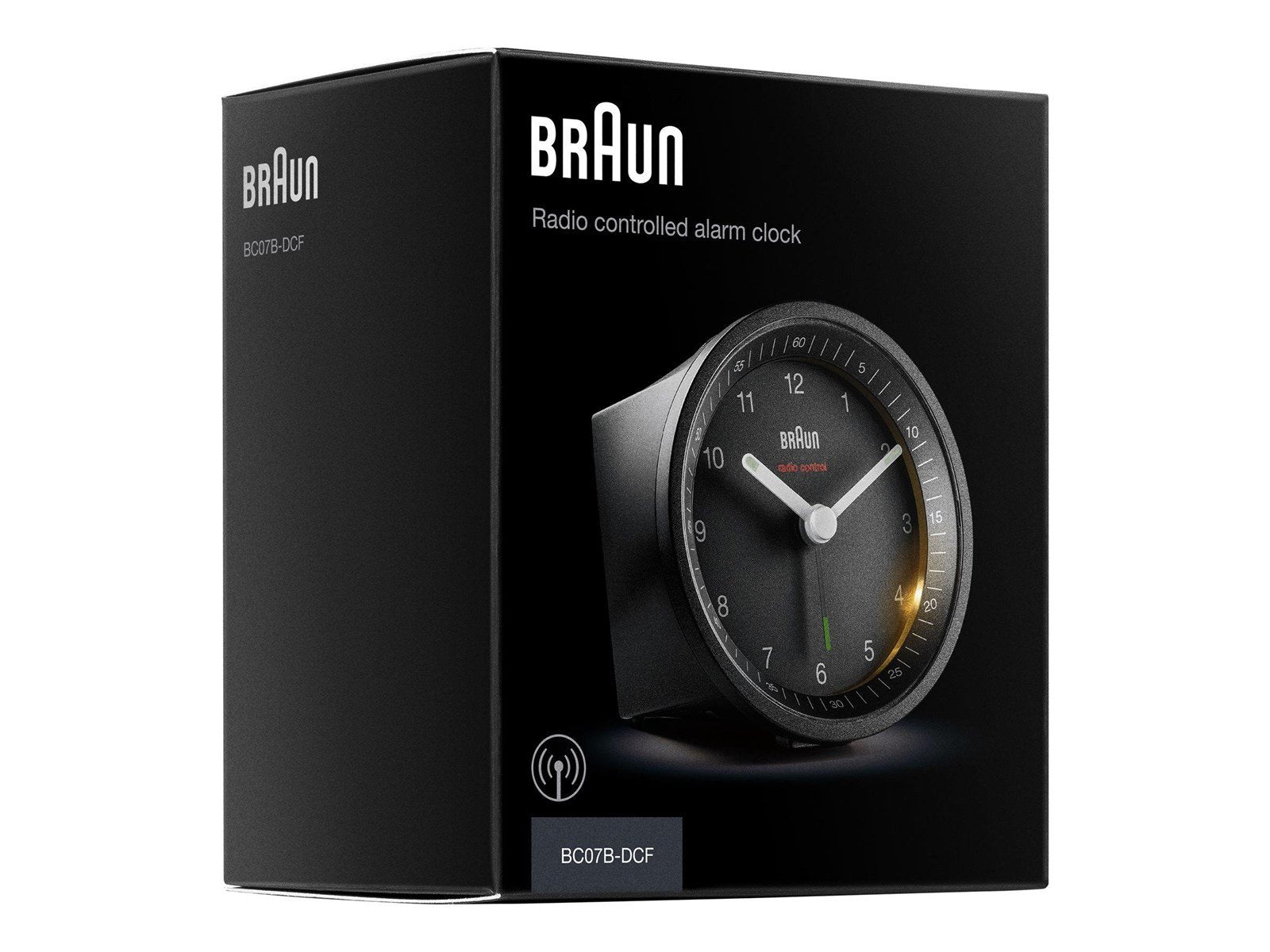 Braun BC07 - alarm clock - round - quartz - desktop - black