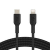Belkin BoostCharge geflochtenes 1 m USB-C/Lighting Kabel, schwarz Belkin BoostCharge geflochtenes 1 m USB-C/Lighting Kabel, schwarz
