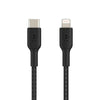 Belkin BoostCharge geflochtenes 1 m USB-C/Lighting Kabel, schwarz Belkin BoostCharge geflochtenes 1 m USB-C/Lighting Kabel, schwarz