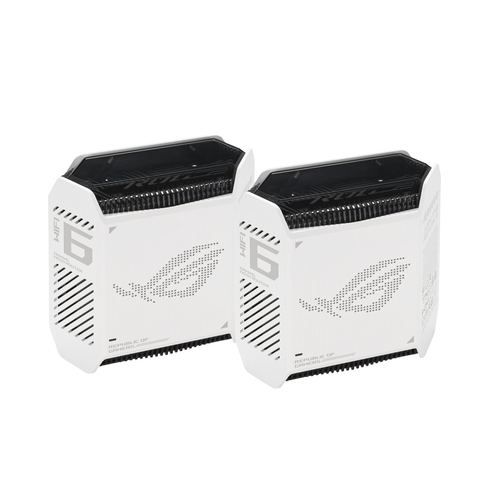 ASUS ROG Rapture GT6 AX10000 2er Set Tri-Band Gaming Mesh WiFi System kombinierbarer Router (Tethering als 4G und 5G Rou