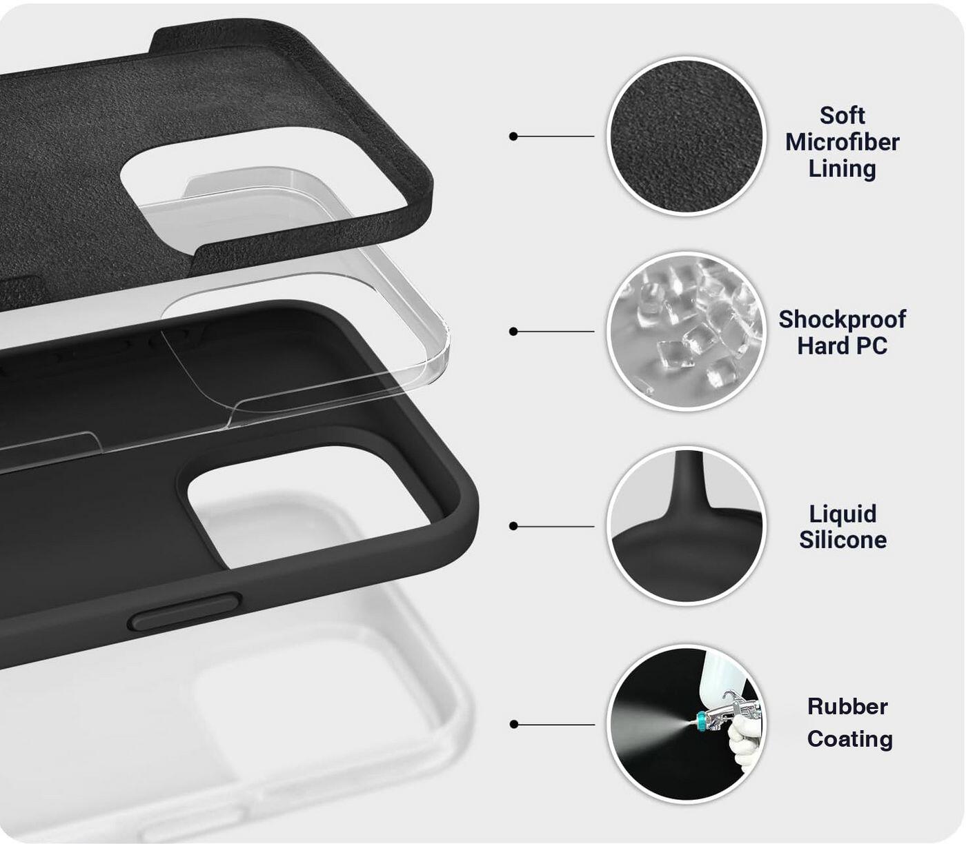 eSTUFF iPhone 16 Pro INFINITE RIGA Silicone Cover - Black