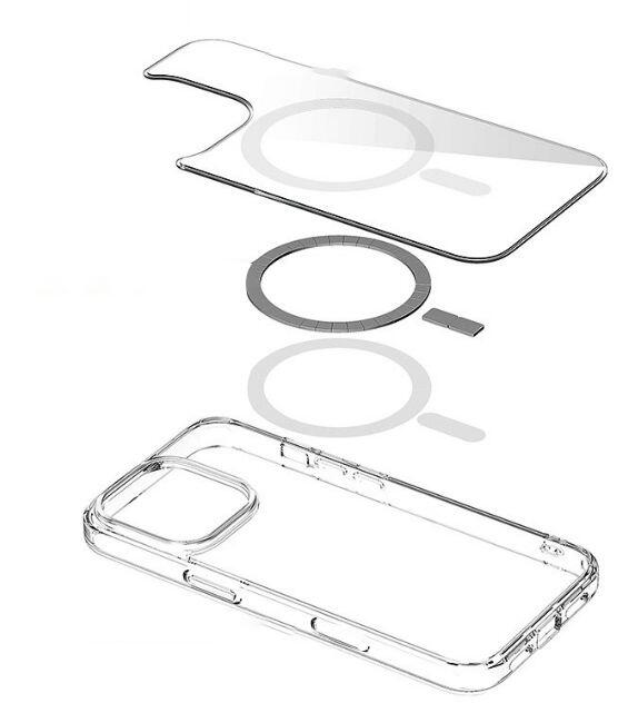 eSTUFF iPhone 16 Plus INFINITE OSLO Magnetic Hybrid Cover - Transparent