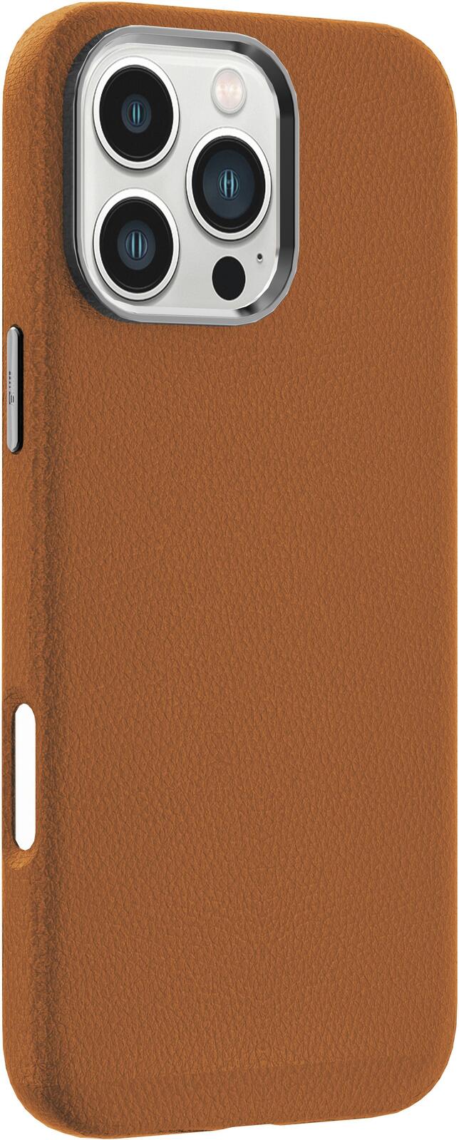 eSTUFF iPhone 16 Pro INFINITE VENICE Magnetic Leather Cover - Brown