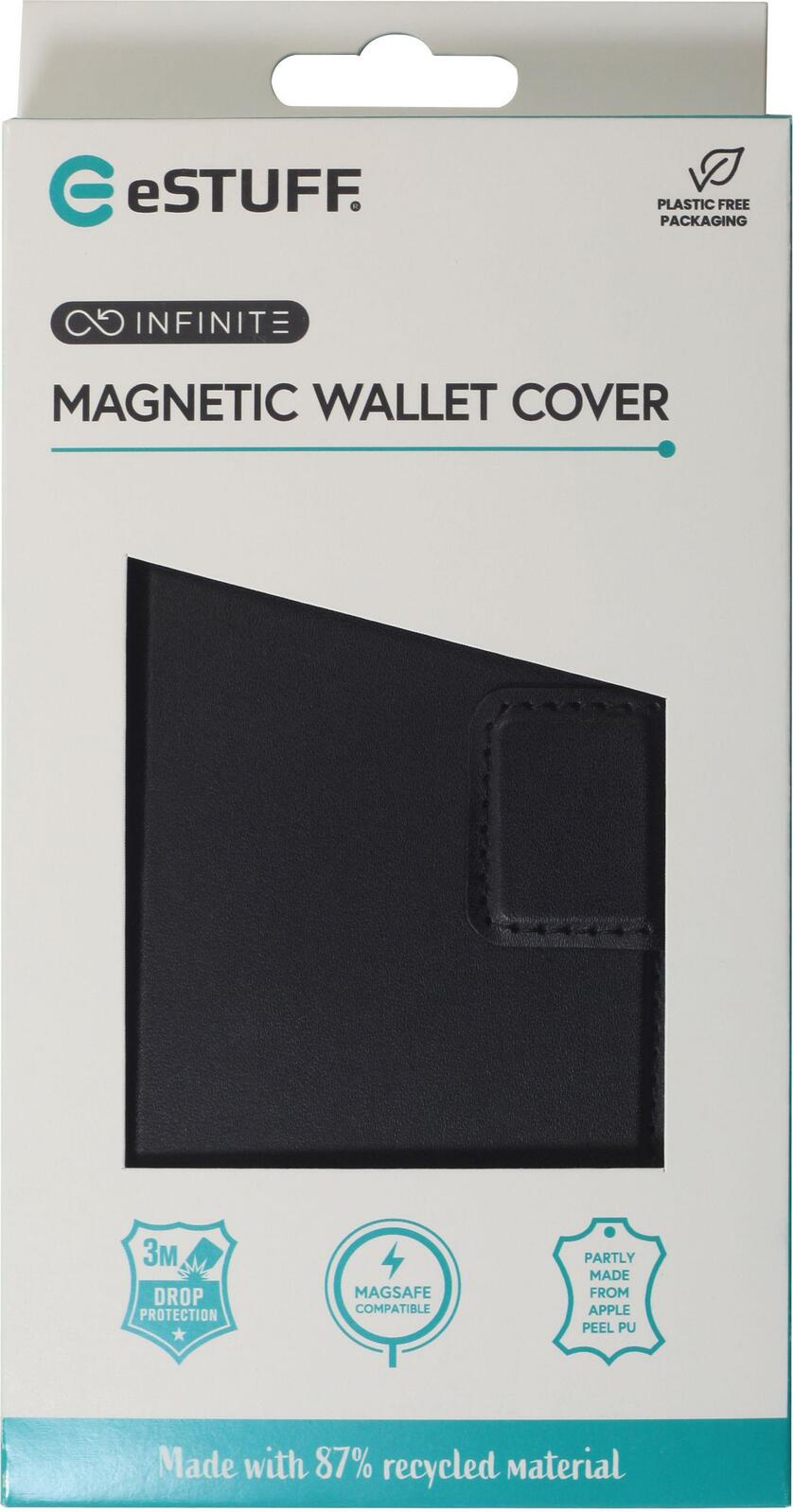 eSTUFF iPhone 16 Pro Max INFINITE MILAN Wallet Cover - Black