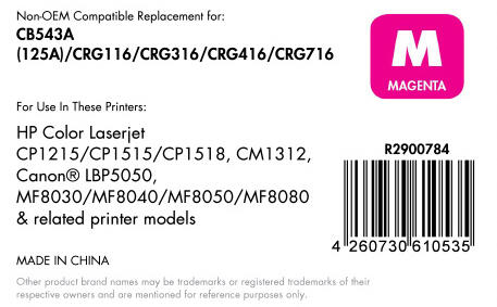OFFICE-Partner Premium Toner recycelt - alternativ zu HP 125A (CB543A) - magenta