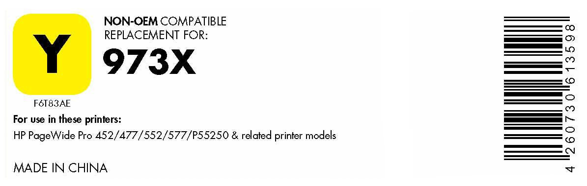 OFFICE-Partner Premium Druckerpatrone recycelt - alternativ zu HP 973X (F6T83AE) - gelb