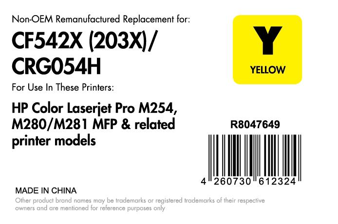 OFFICE-Partner Premium Toner recycelt - alternativ zu HP 203X (CF542X) - gelb