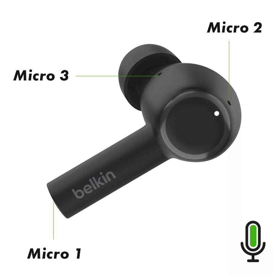 Belkin SoundForm Pulse In-Ear Kopfhörer mit Geräuschunterdrückung