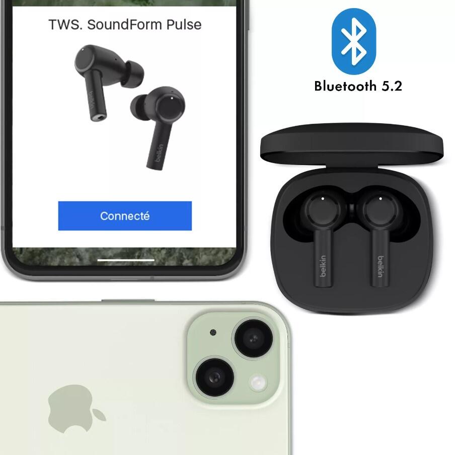 Belkin SoundForm Pulse In-Ear Kopfhörer mit Geräuschunterdrückung