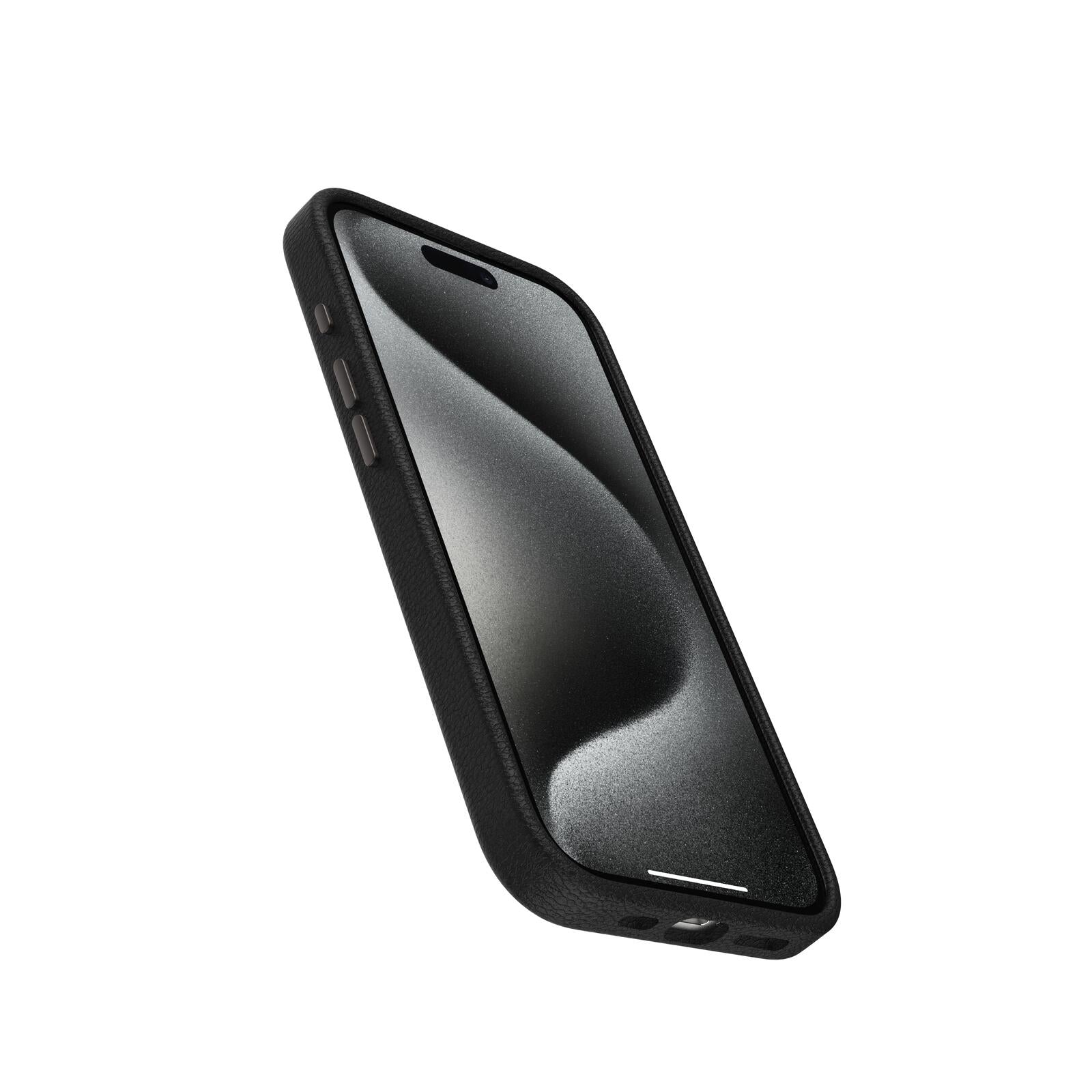 OtterBox Symmetry Cactus Leather Apple 15 iPhone Pro Noir Ash - black