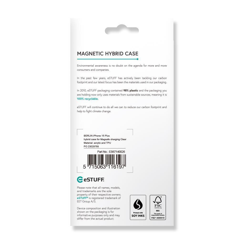 eSTUFF iPhone 15 Plus BERLIN - Clear (mit MagSafe)