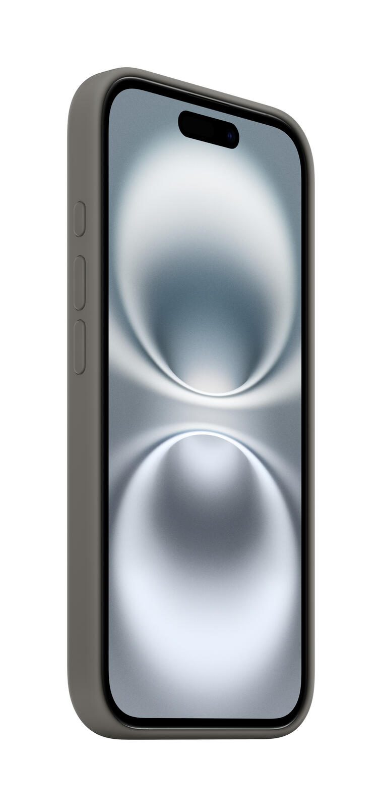 Apple Silikon Case iPhone 16 mit MagSafe (steingrau)