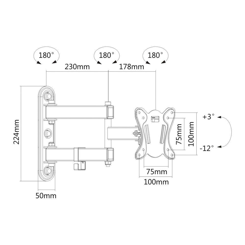 PureMounts TV Halterung - Swivel - Vesa 100