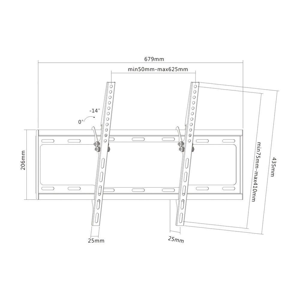 PureMounts TV Halterung - Tilt - VESA 600x400