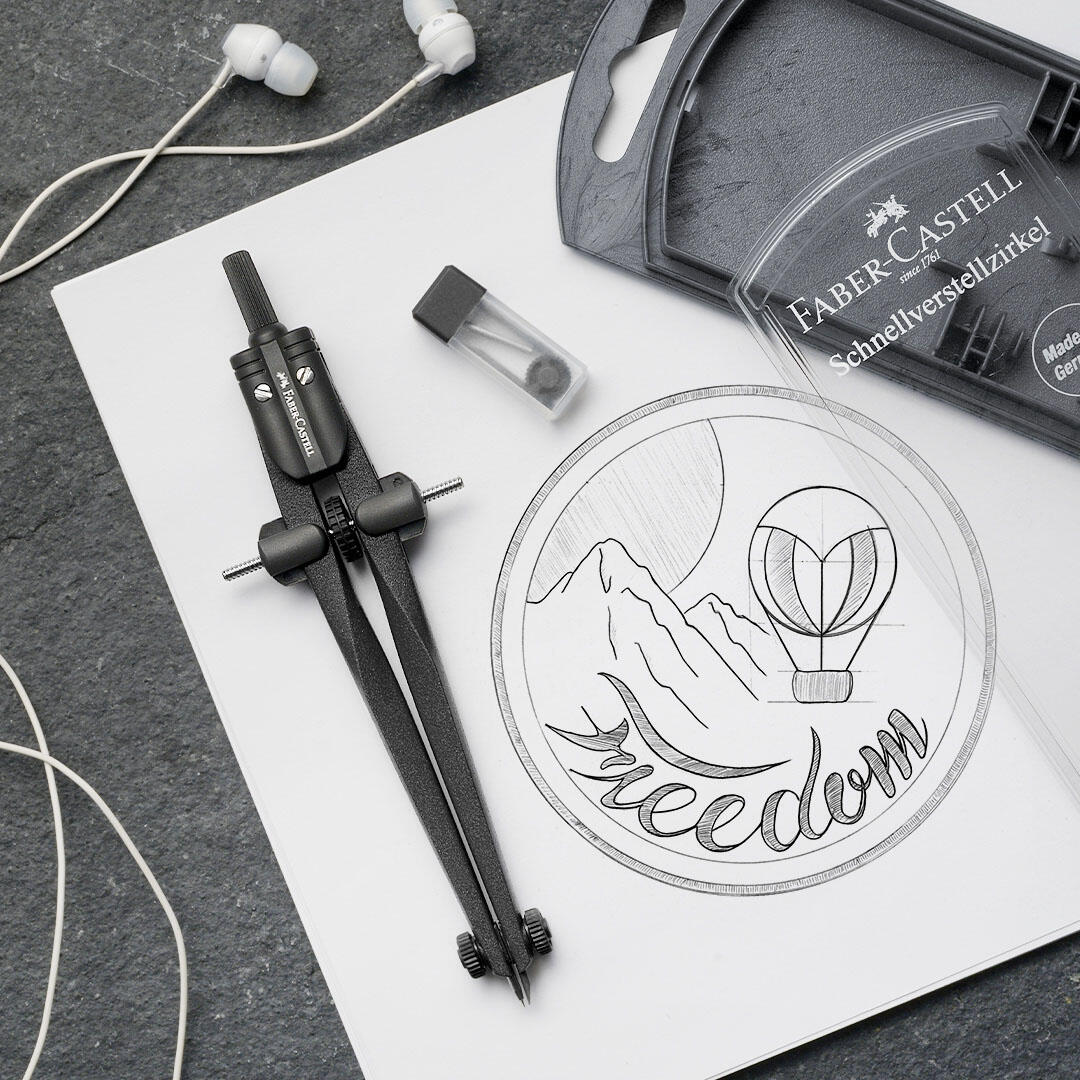 FABER-CASTELL Zirkel Stream blackstone