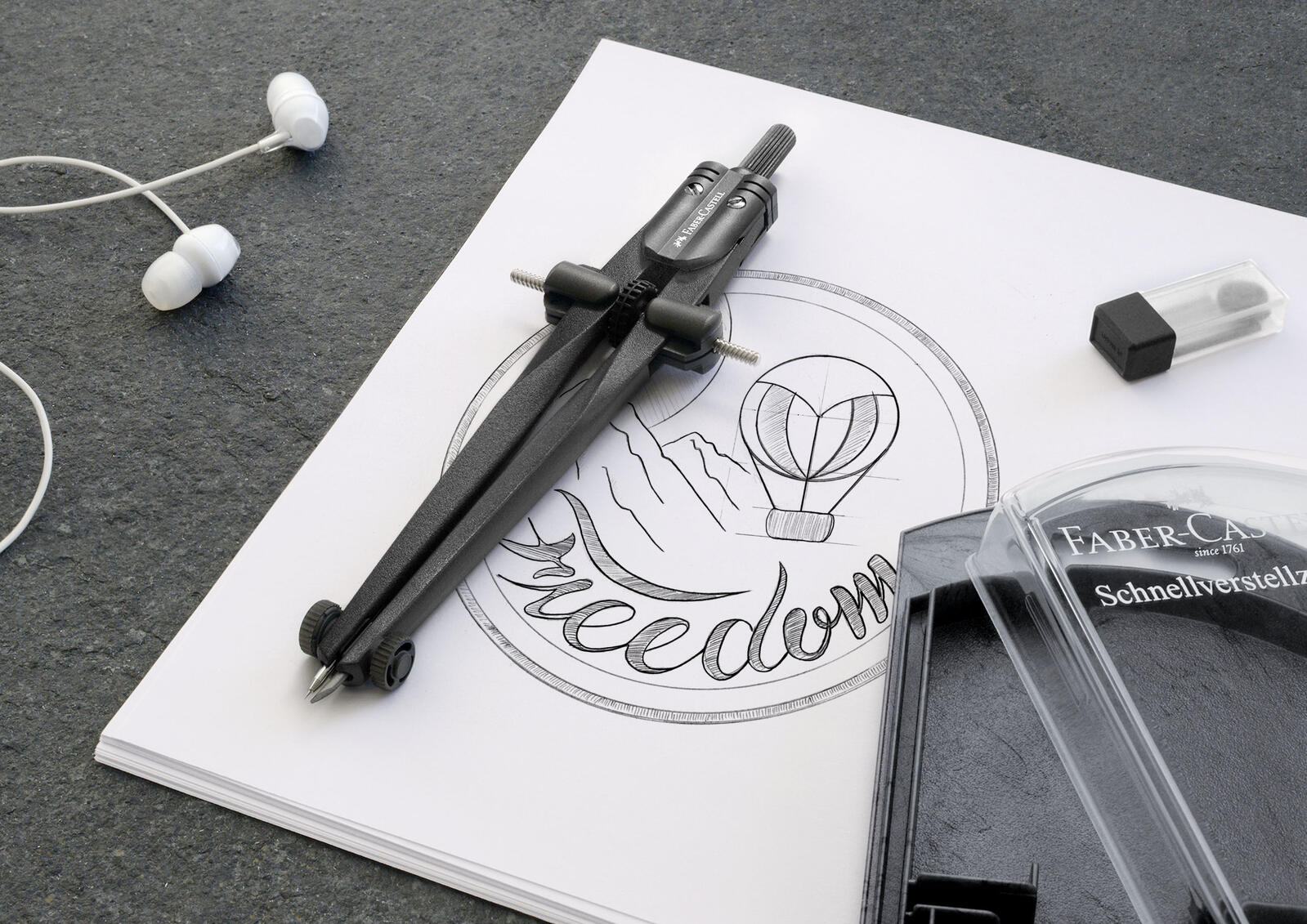 FABER-CASTELL Zirkel Stream blackstone