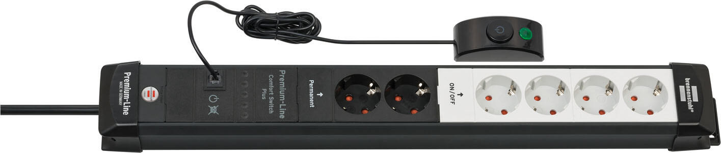 brennenstuhl Steckdosenleiste mit Fußschalter Premium-Line Comfort Switch Plus 3 m
