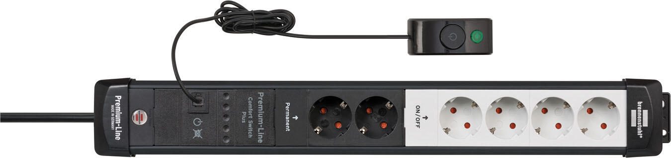 brennenstuhl Steckdosenleiste mit Fußschalter Premium-Line Comfort Switch Plus 3 m
