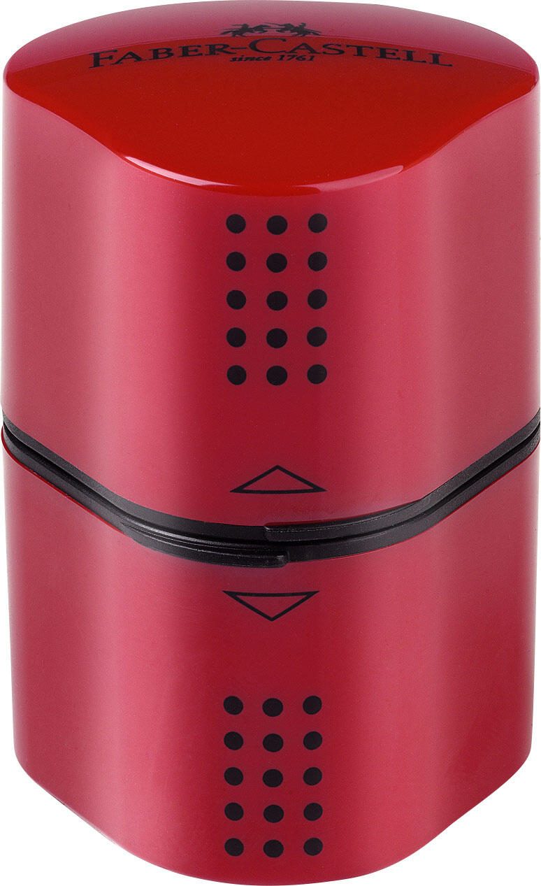 FABER-CASTELL Dosenspitzer dreifach blau oder rot