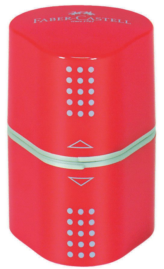 FABER-CASTELL Dosenspitzer dreifach blau oder rot