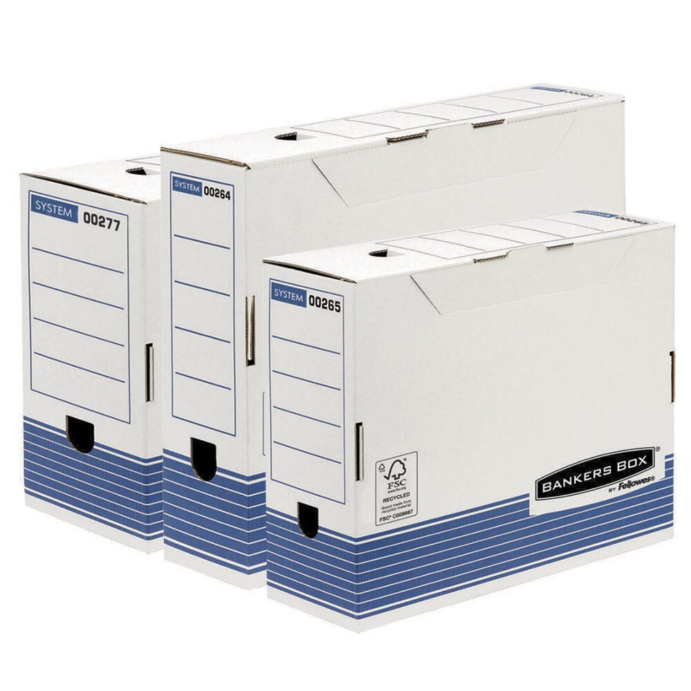 Bankers Box Archivboxen für Ordner 8,0 x 26,5 x 32,7 cm