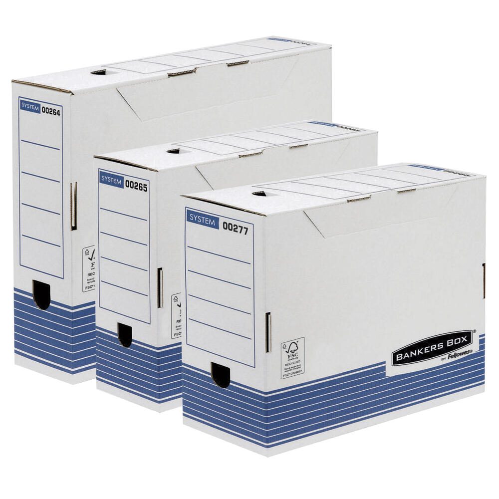 Bankers Box Archivboxen für Ordner 8,0 x 26,5 x 32,7 cm