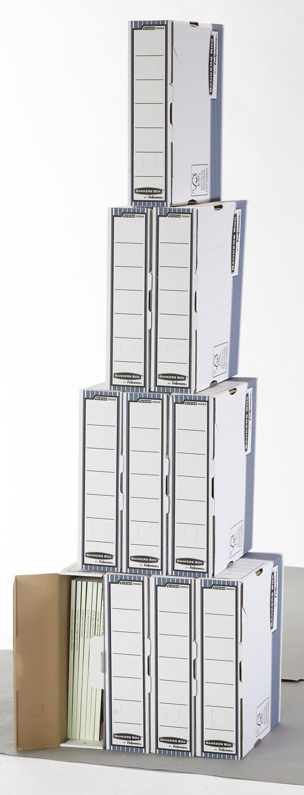 Bankers Box Archivboxen für Ordner 8,0 x 26,5 x 32,7 cm