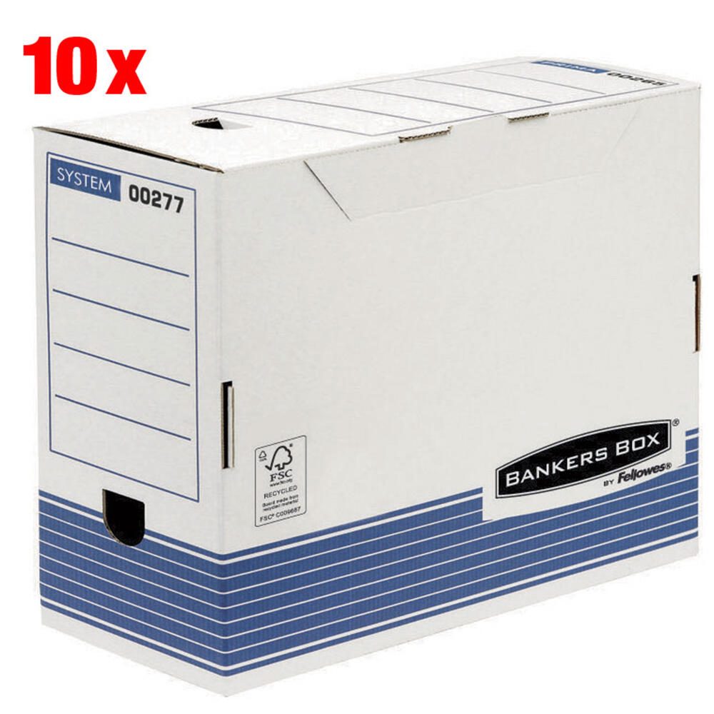 Bankers Box Archivboxen für Ordner 15,5 x 26,5 x 32,7 cm