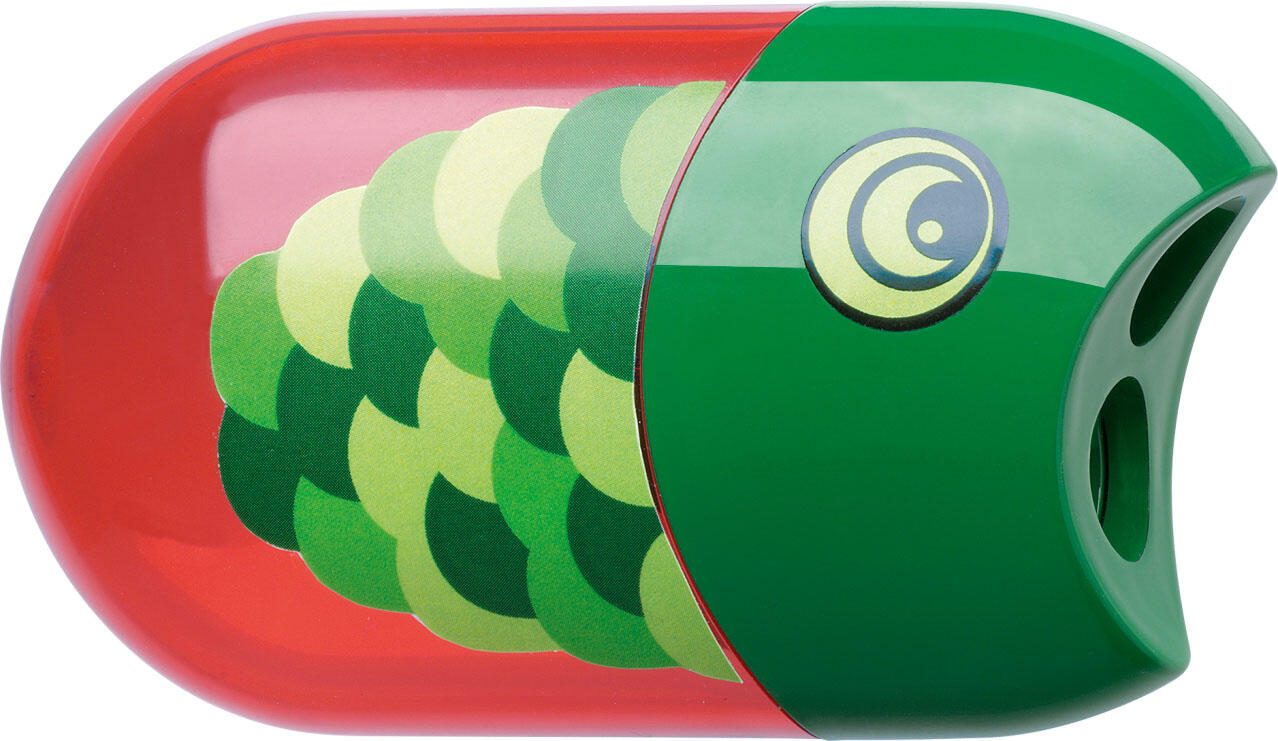 FABER-CASTELL Dosenspitzer doppelt schwarz/rot