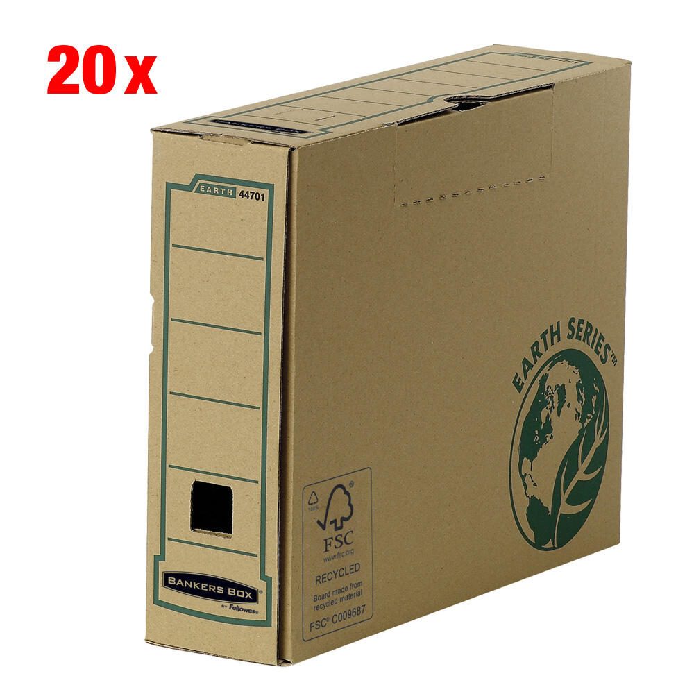 Bankers Box Archivboxen für lose Dokumente 8,0 x 31,9 x 25,4 cm