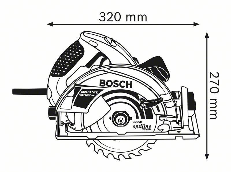 BOSCH Professional Handkreissäge GKS 65 GCE