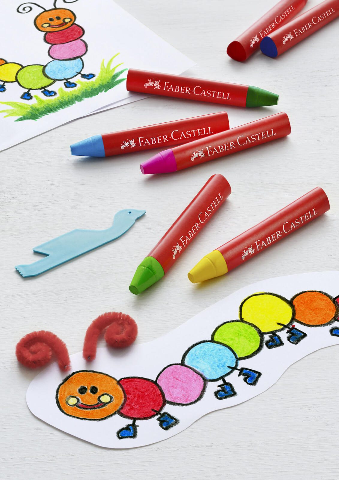 FABER-CASTELL Wachsmalstifte 12 Stifte