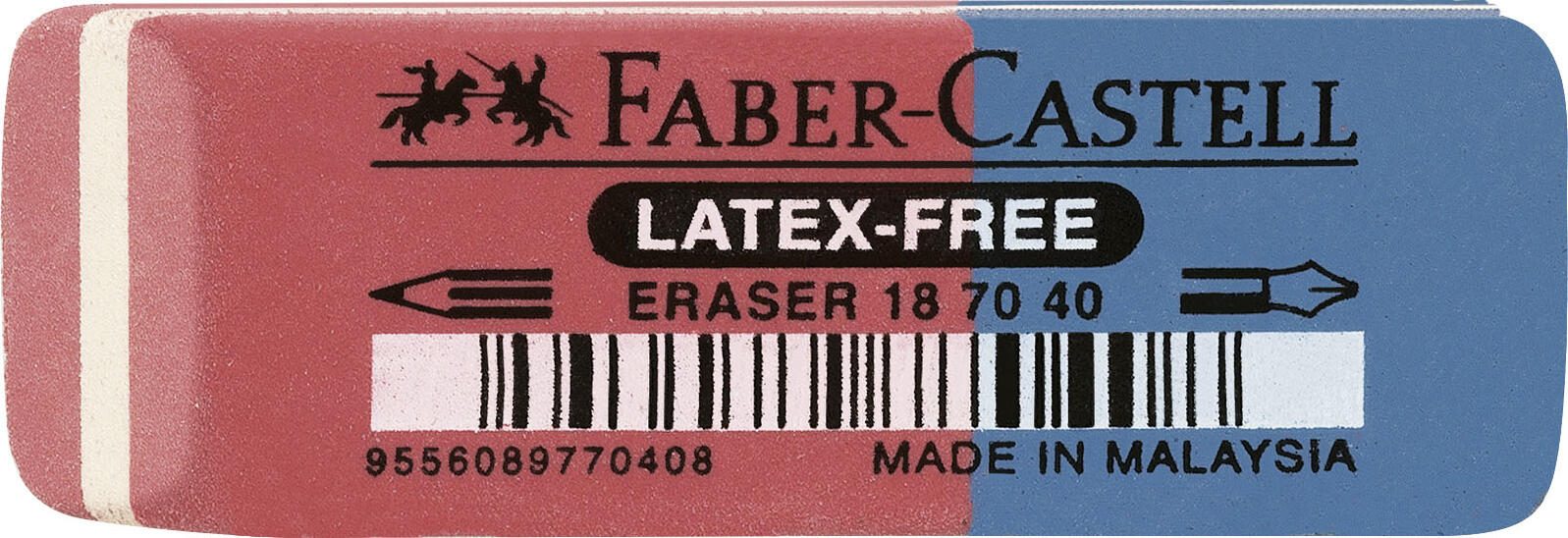 FABER-CASTELL Radiergummis rot/blau