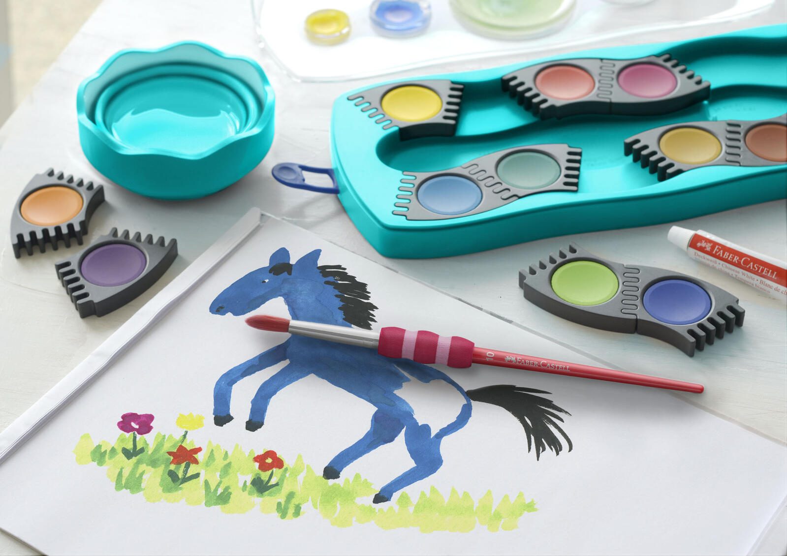 FABER-CASTELL Wasserfarbkasten 12 Farben