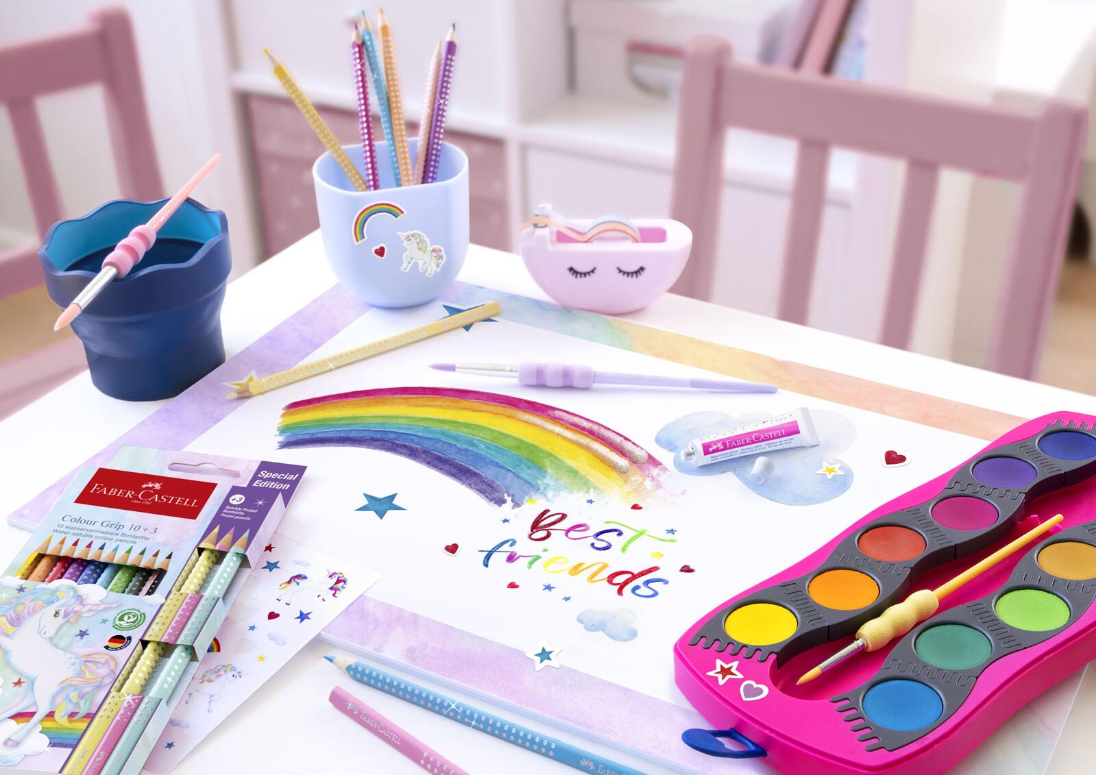 FABER-CASTELL Wasserfarbkasten 12 Farben