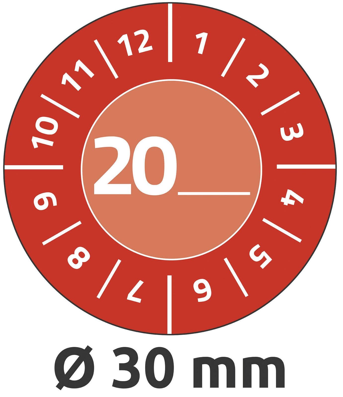AVERY Zweckform Prüfplaketten 30,0 x 30,0 mm
