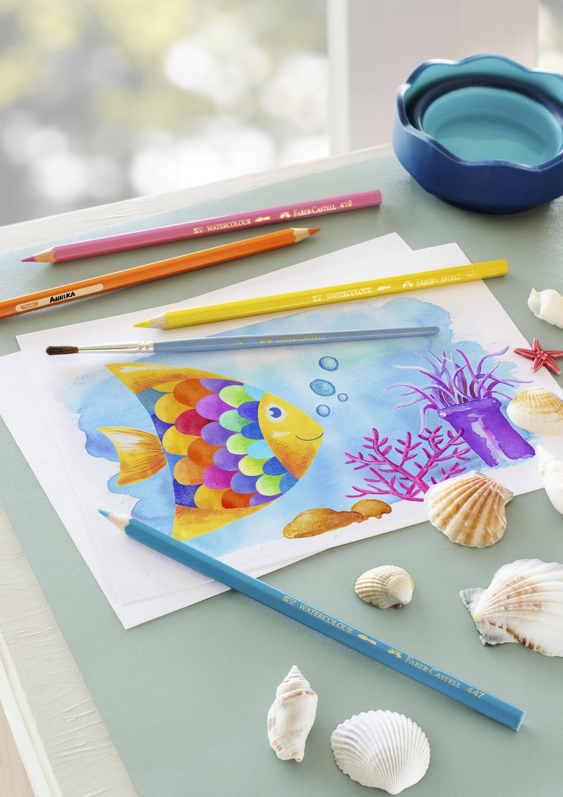 FABER-CASTELL Aquarellstifte Mehrfarbig